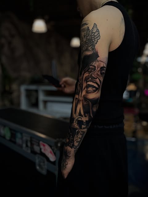 Realism and fine line tattoo by BlacMars at Yes Electric Tattoo Toronto