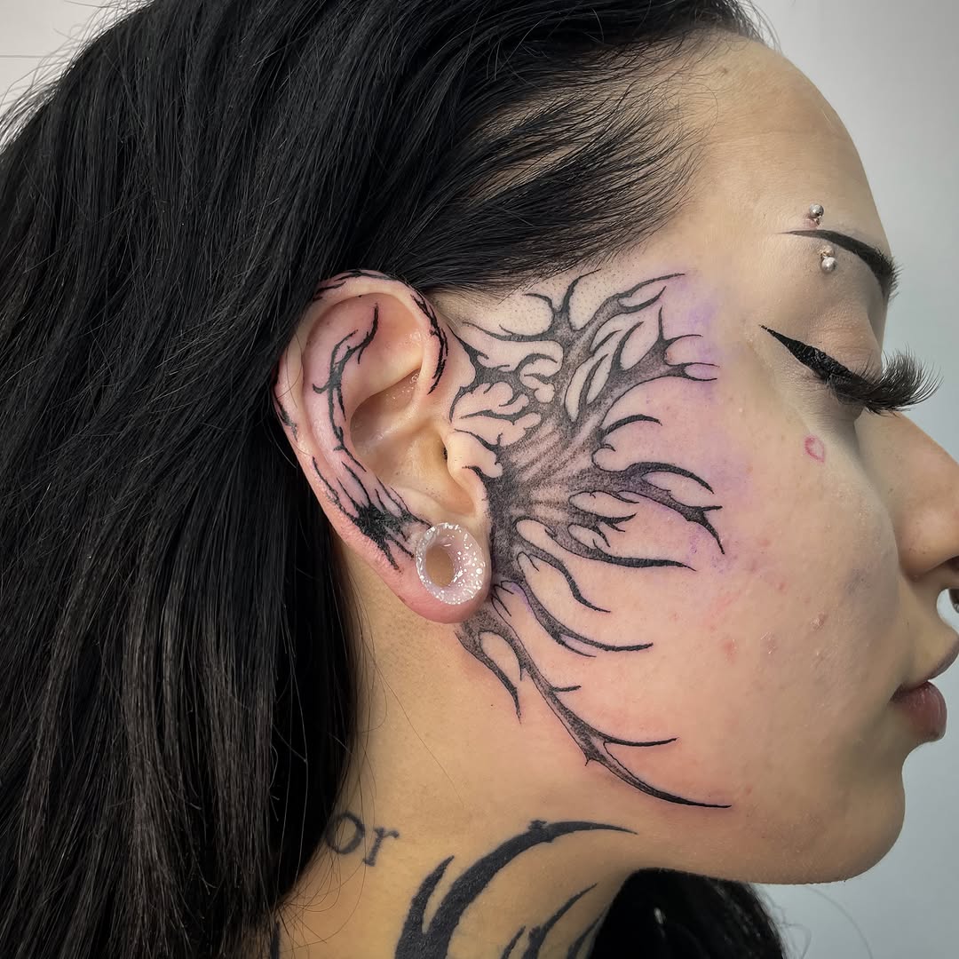 Blackwork tattoo by Carol at Yes Electric Tattoo Toronto