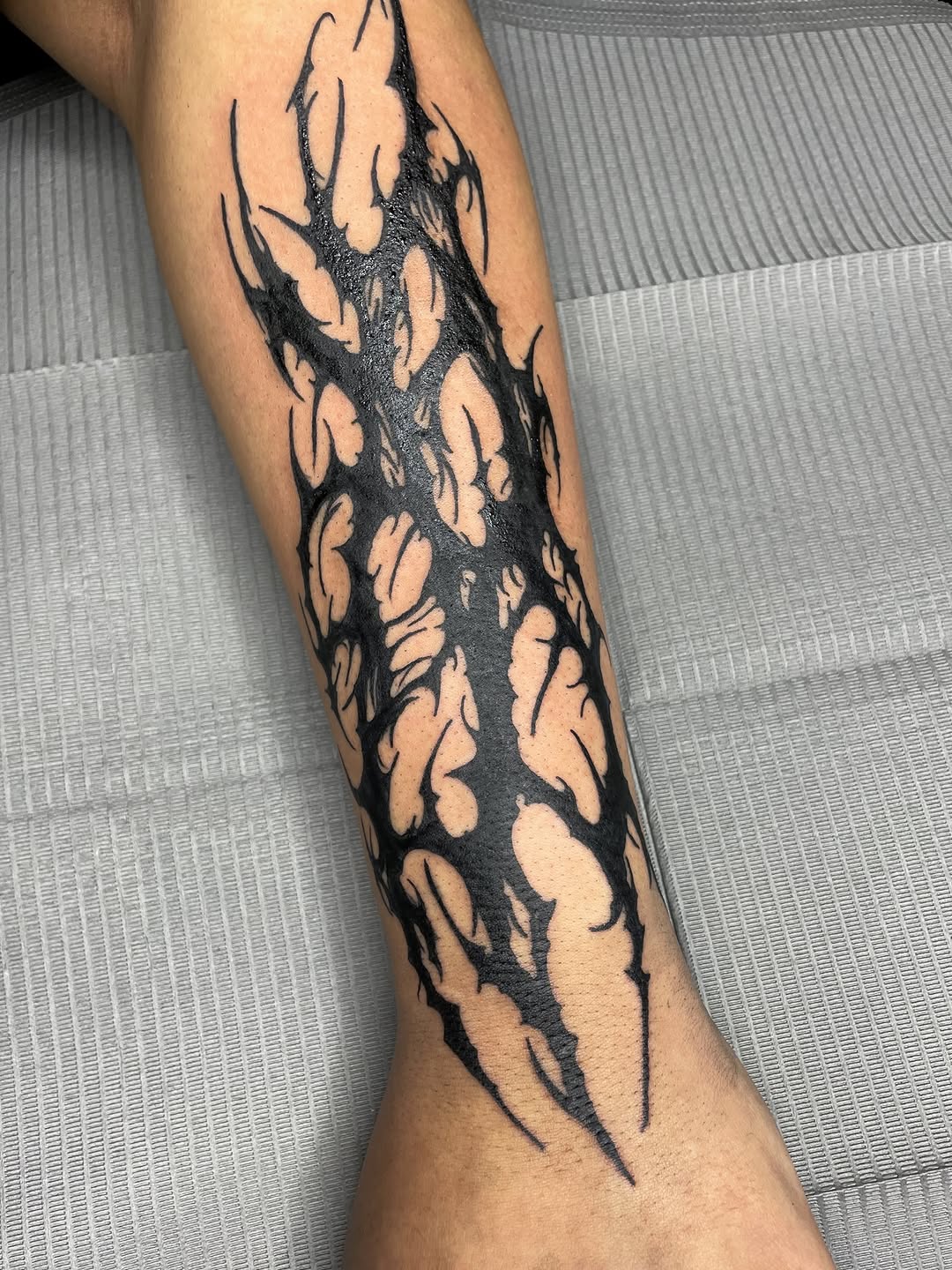 Blackwork & Blackout tattoo artist work by Carol at Yes Electric Tattoo Toronto