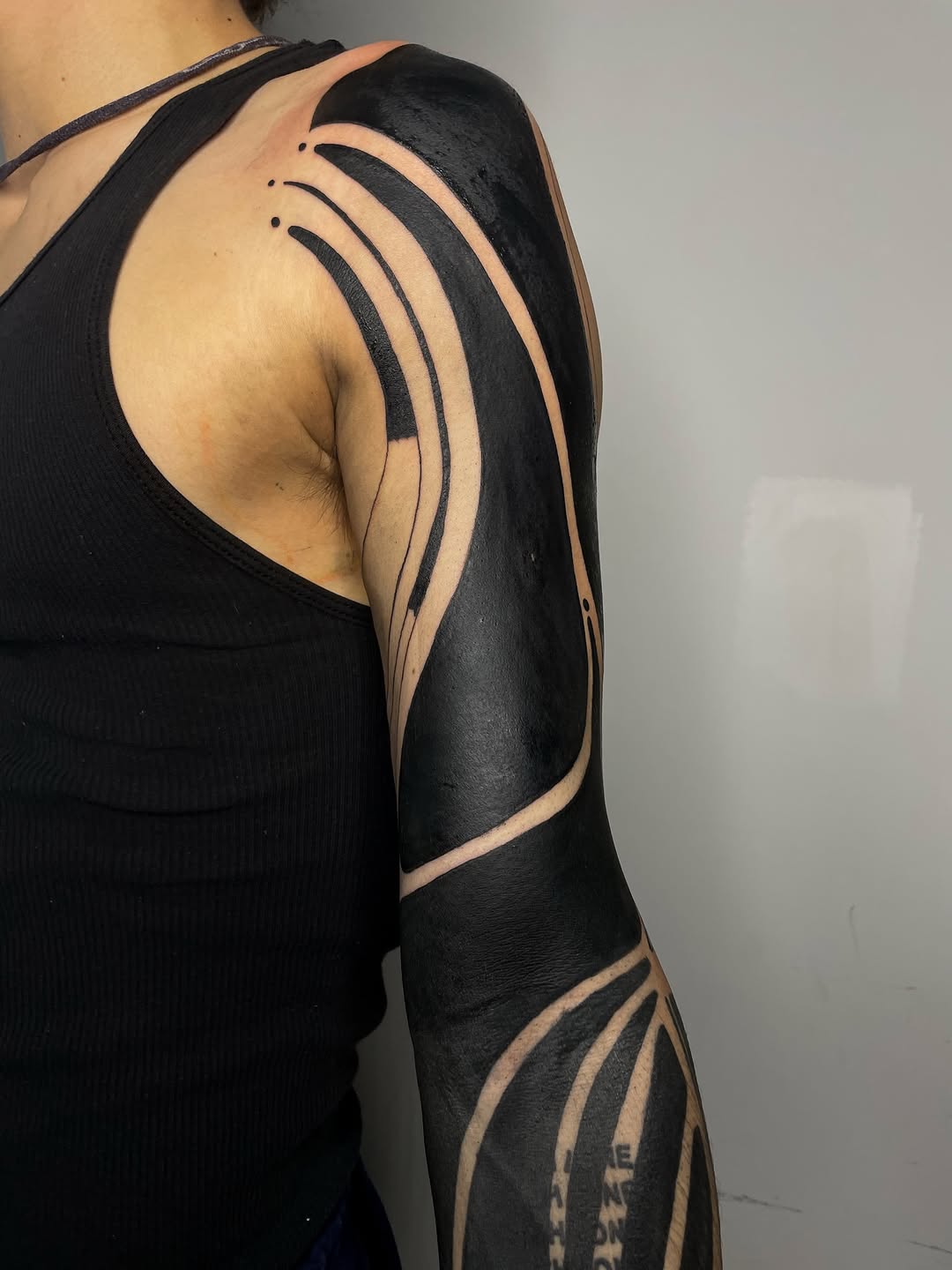 Blackwork & Blackout tattoo artist work by Carol at Yes Electric Tattoo Toronto